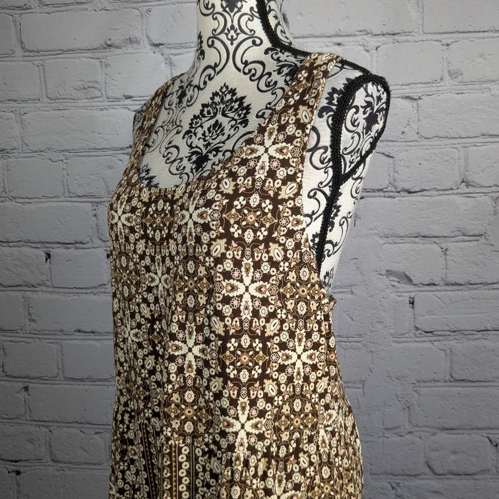 J Jill women's Sleeveless maxi dress Floral Print Stretch Knit L sleeveless b6 - Picture 7 of 10